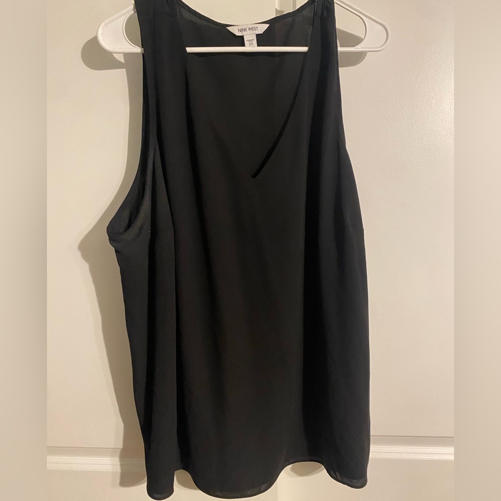 Nine West Black Sleeveless Tank Top